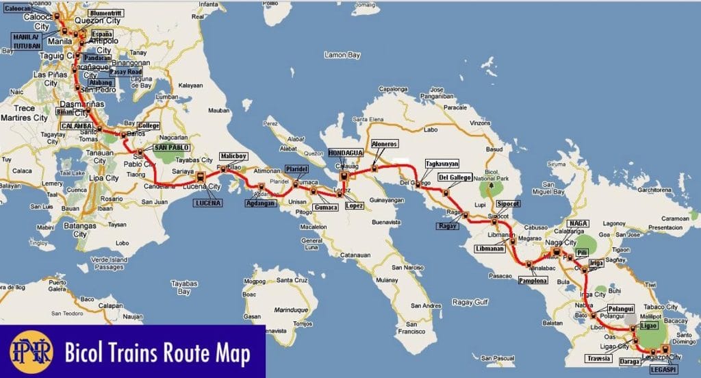 Plan du réseau PNR aux Philippines.